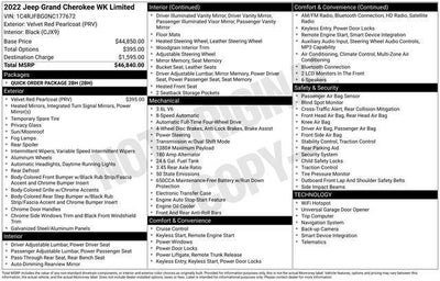 2022 Jeep Grand Cherokee WK Limited 4x4