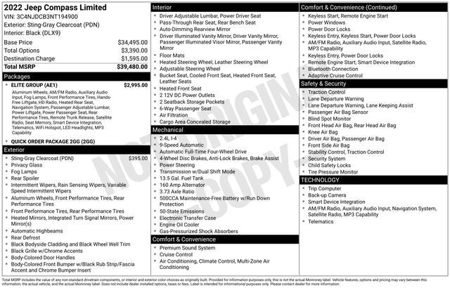 2022 Jeep Compass Limited 4x4