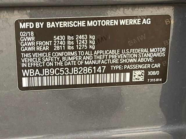 2018 BMW 5 Series M550i xDrive