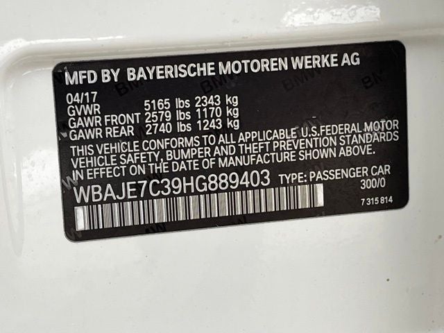 2017 BMW 540i xDrive