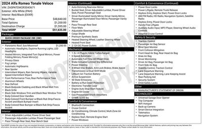 2024 Alfa Romeo Tonale Veloce EAWD