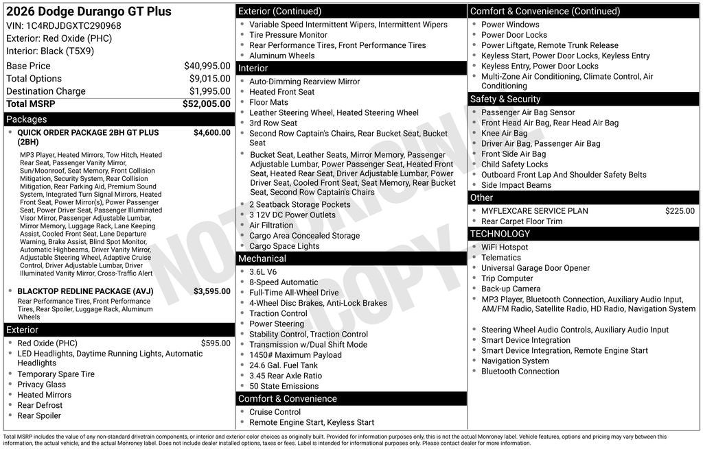 2026 Dodge Durango GT Plus