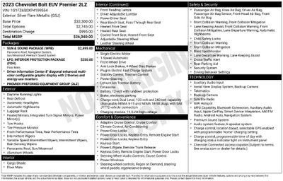 2023 Chevrolet Bolt EUV Premier