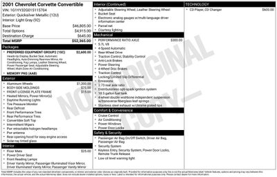 2001 Chevrolet Corvette Base