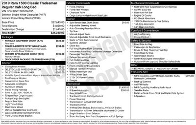 2019 RAM 1500 Classic Tradesman