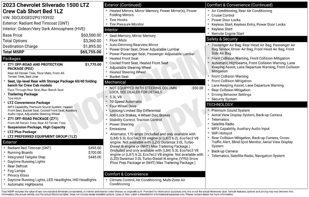 2023 Chevrolet Silverado 1500 LTZ