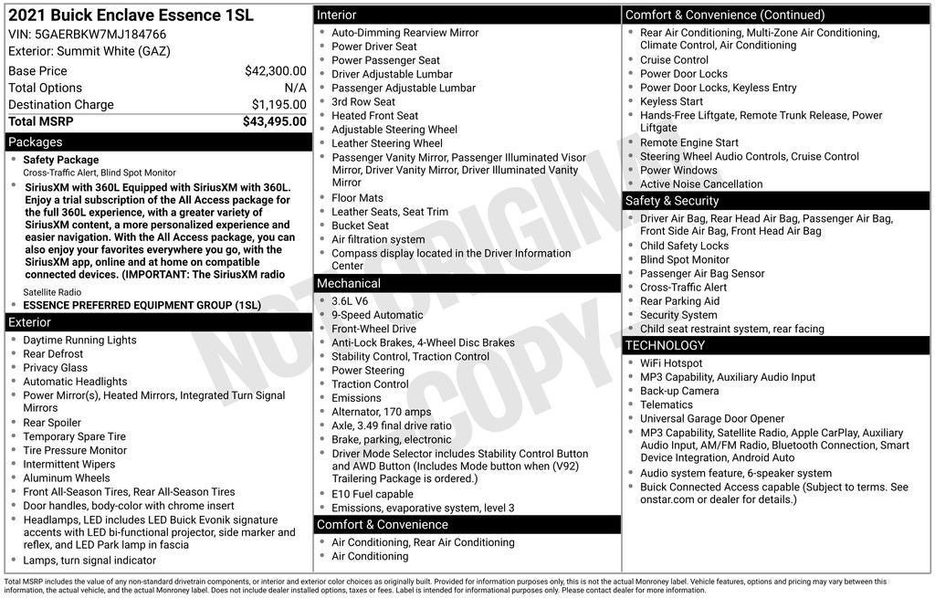 2021 Buick Enclave Essence