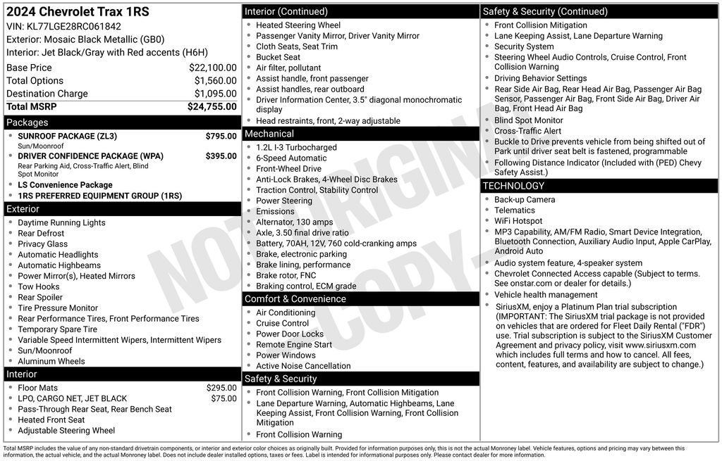 2024 Chevrolet Trax 1RS