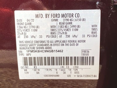 2022 Ford Explorer Platinum