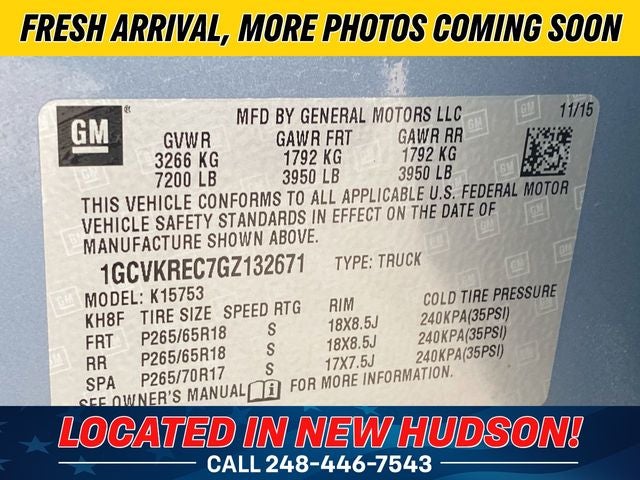 2016 Chevrolet Silverado 1500 LT LT1