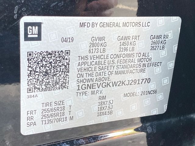 2019 Chevrolet Traverse LT Cloth w/1LT