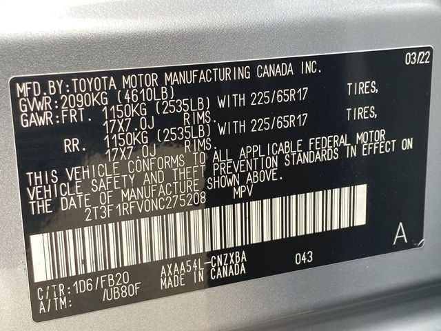 2022 Toyota RAV4 LE