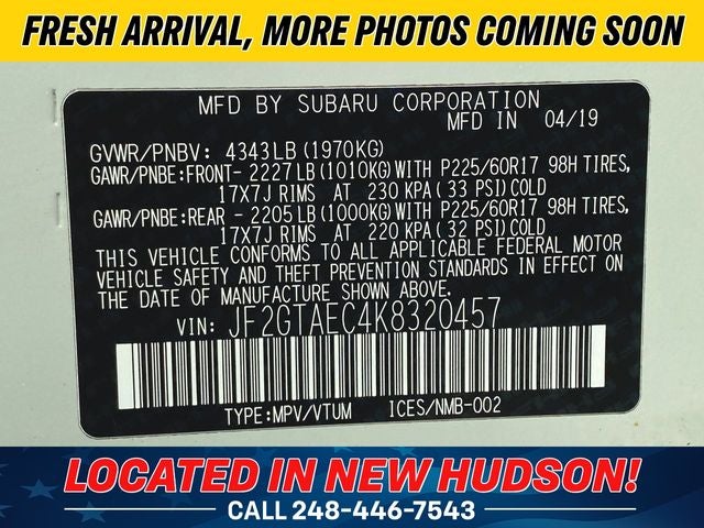 2019 Subaru Crosstrek 2.0i Premium