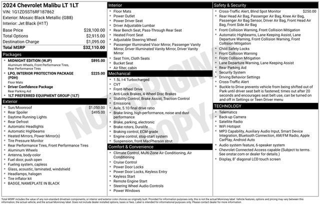 2024 Chevrolet Malibu 1LT