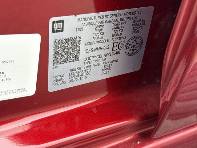 2022 Chevrolet Silverado 1500 LTD Custom Trail Boss