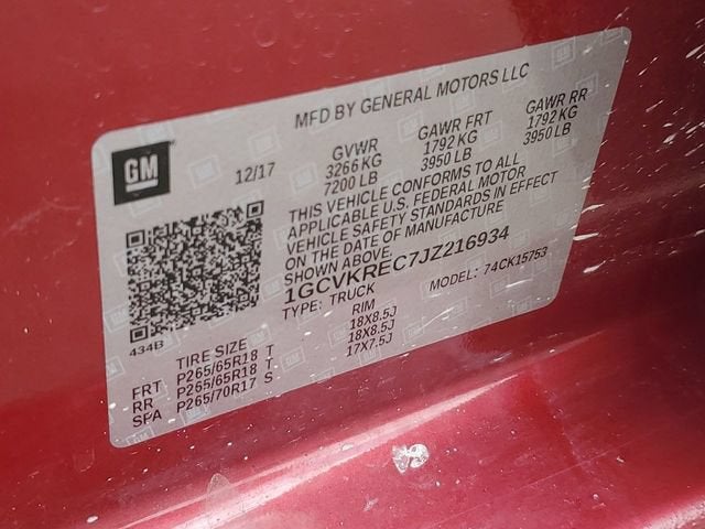 2018 Chevrolet Silverado 1500 LT