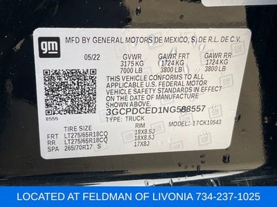 2022 Chevrolet Silverado 1500 Custom Trail Boss