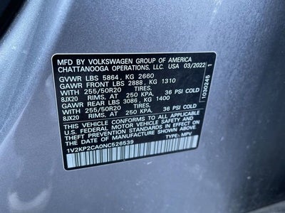 2022 Volkswagen Atlas 2.0T SE w/Technology