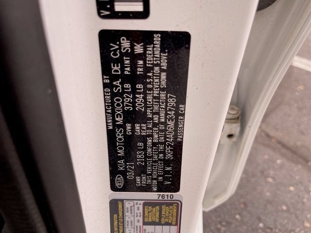 2021 Kia Forte LXS