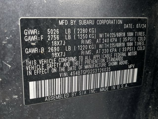 2025 Subaru Outback Touring XT